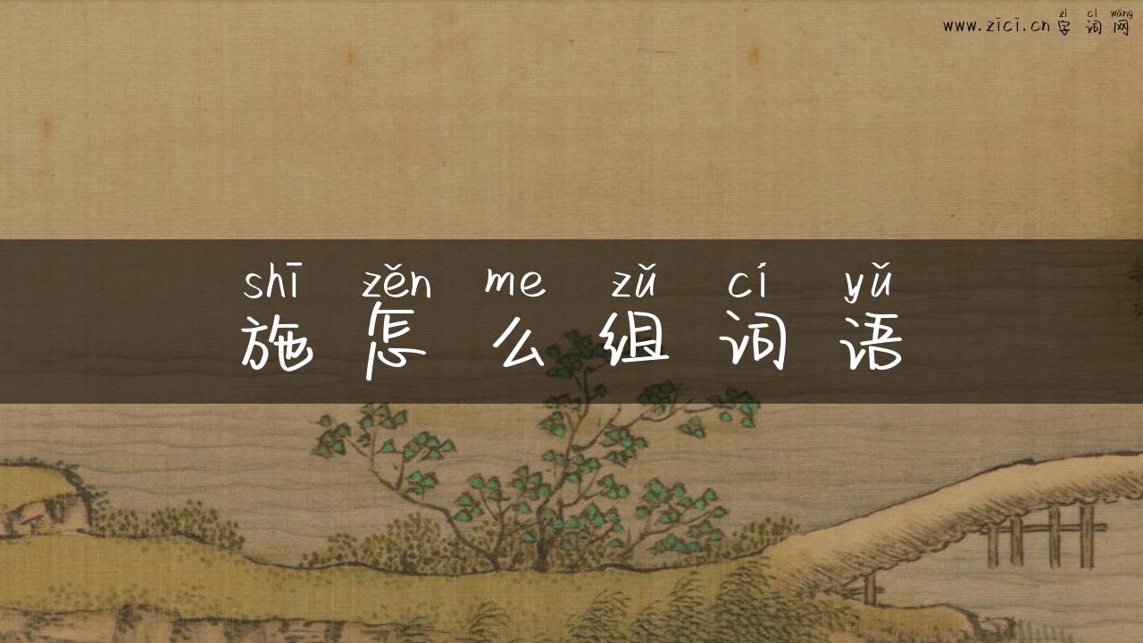 施怎么组词语