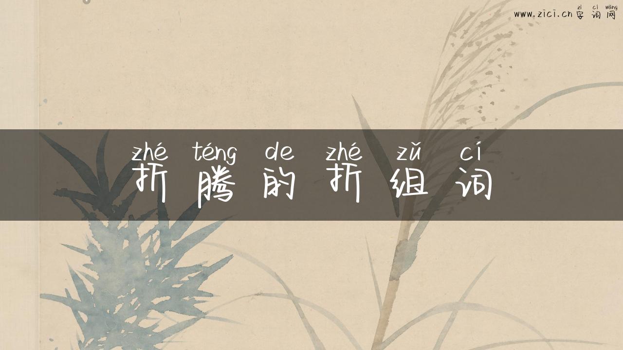 折腾的折组词