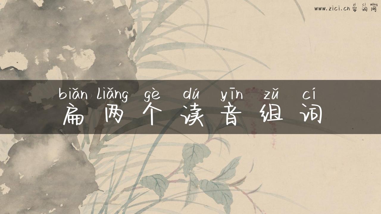 扁两个读音组词