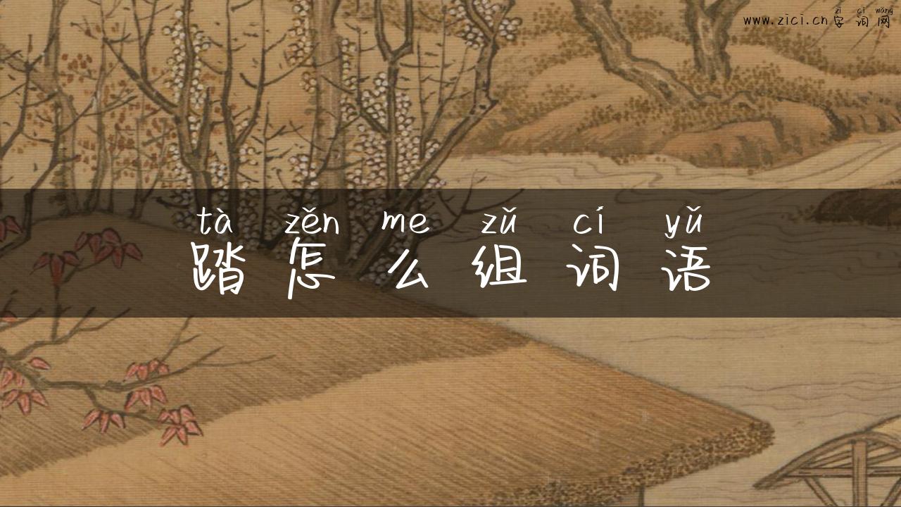 踏怎么组词语