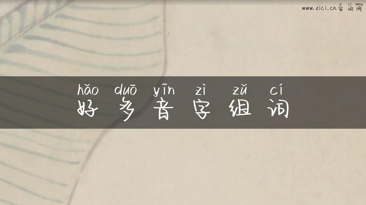 好多音字组词