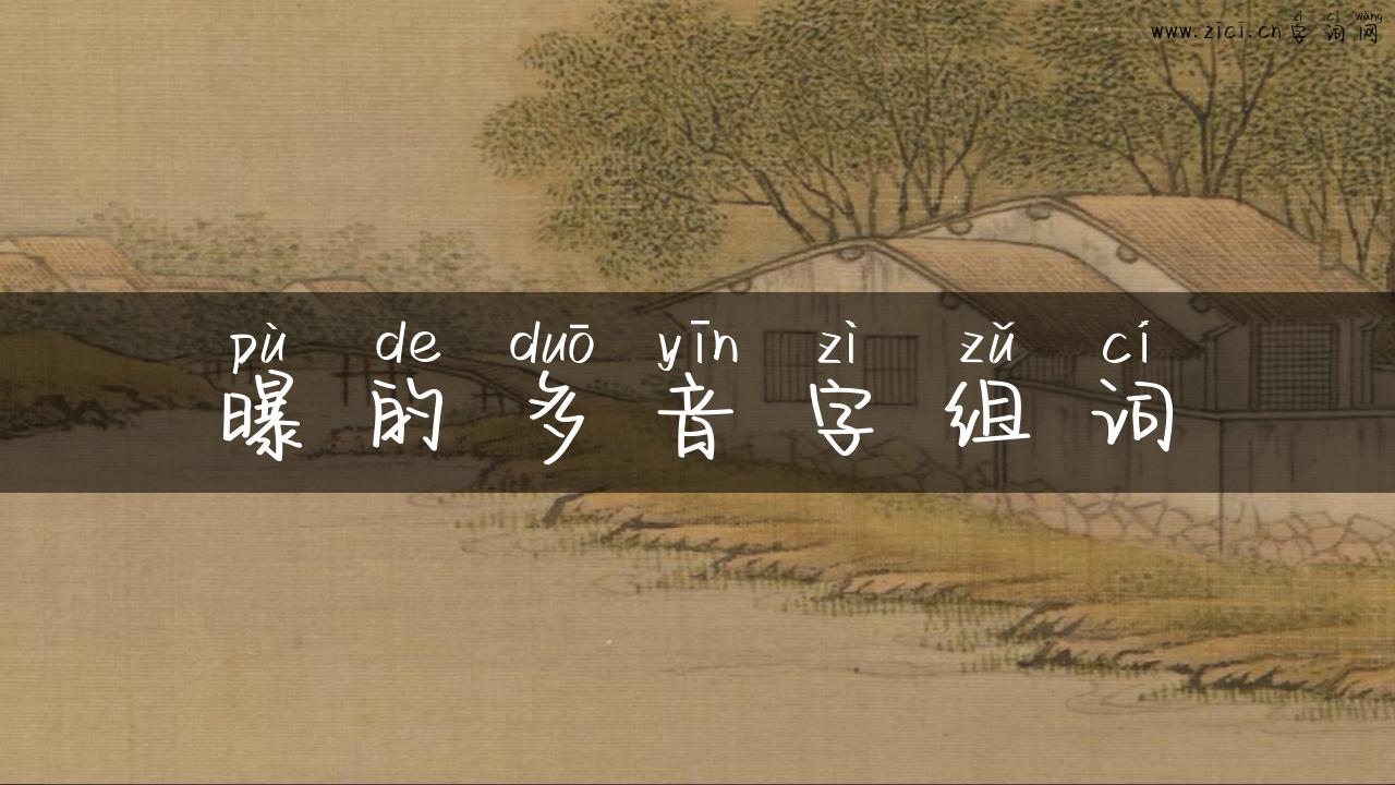 曝的多音字组词