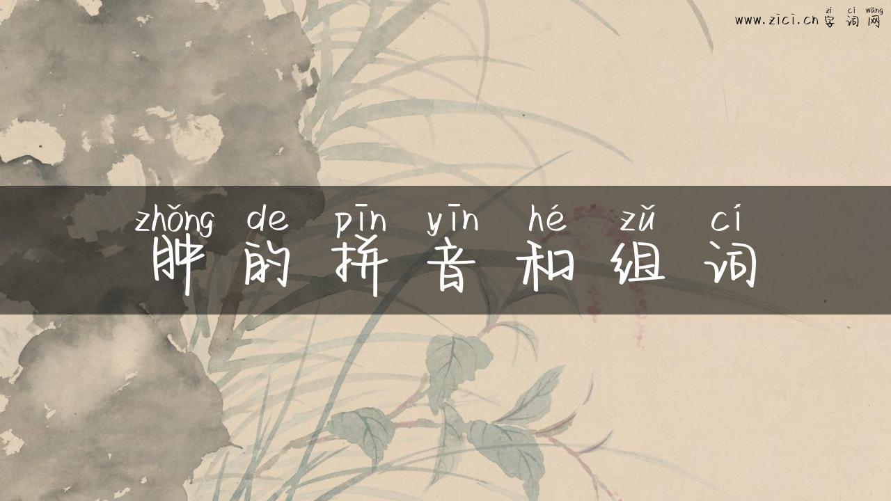 肿的拼音和组词