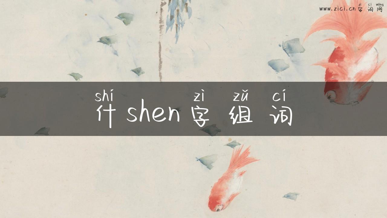 什shen字组词