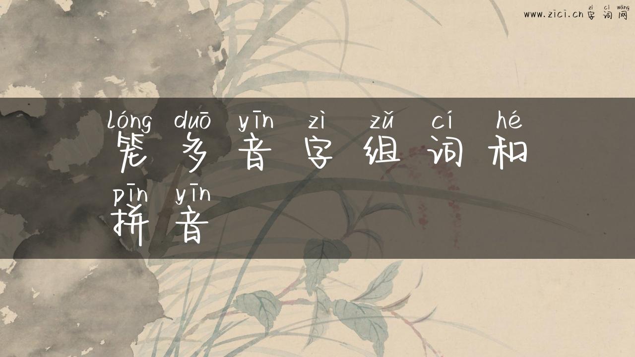 笼多音字组词和拼音