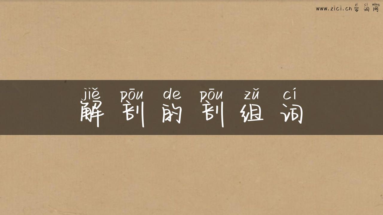 解剖的剖组词