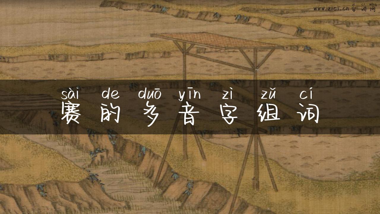 赛的多音字组词
