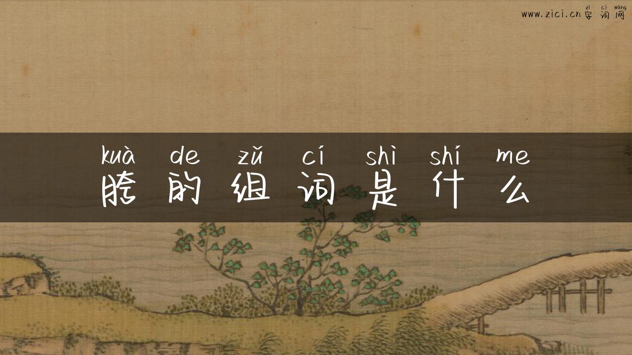 胯的组词是什么