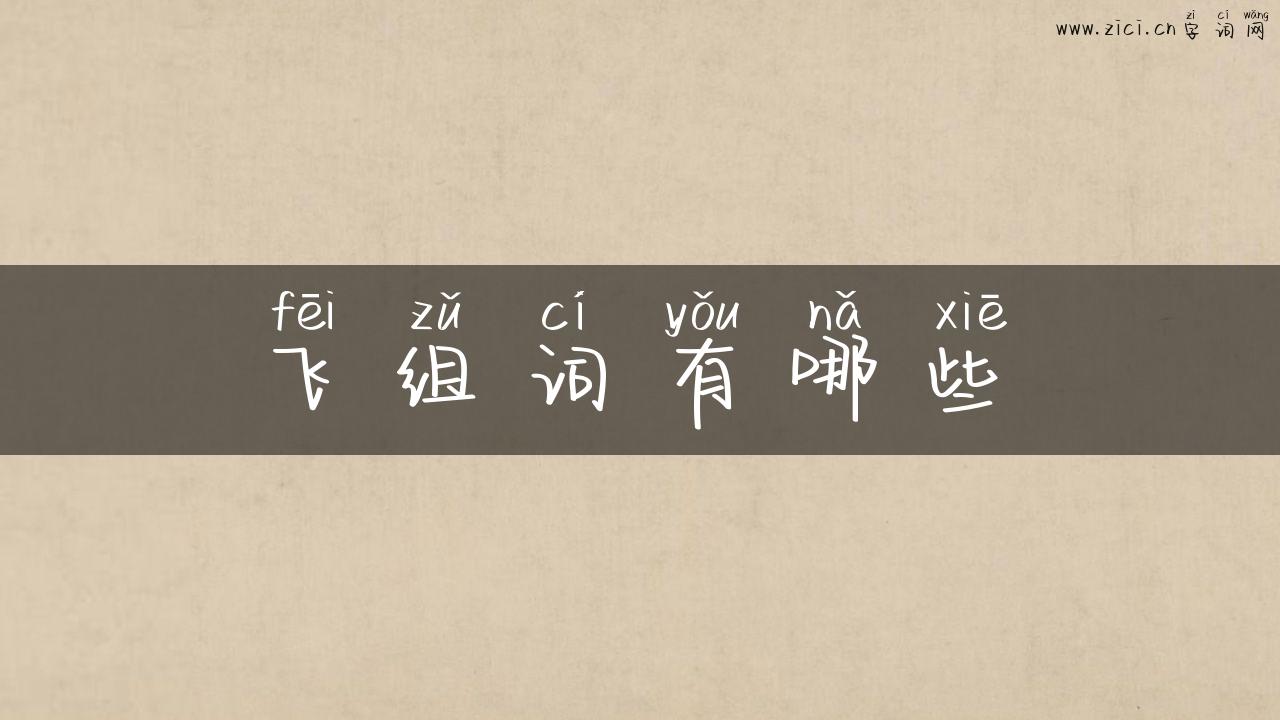 飞组词有哪些