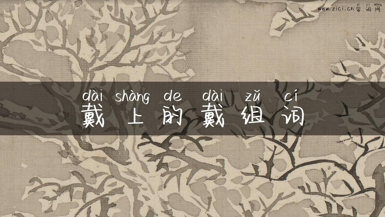 戴上的戴组词