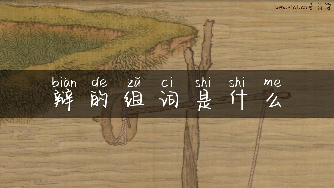 辩的组词是什么