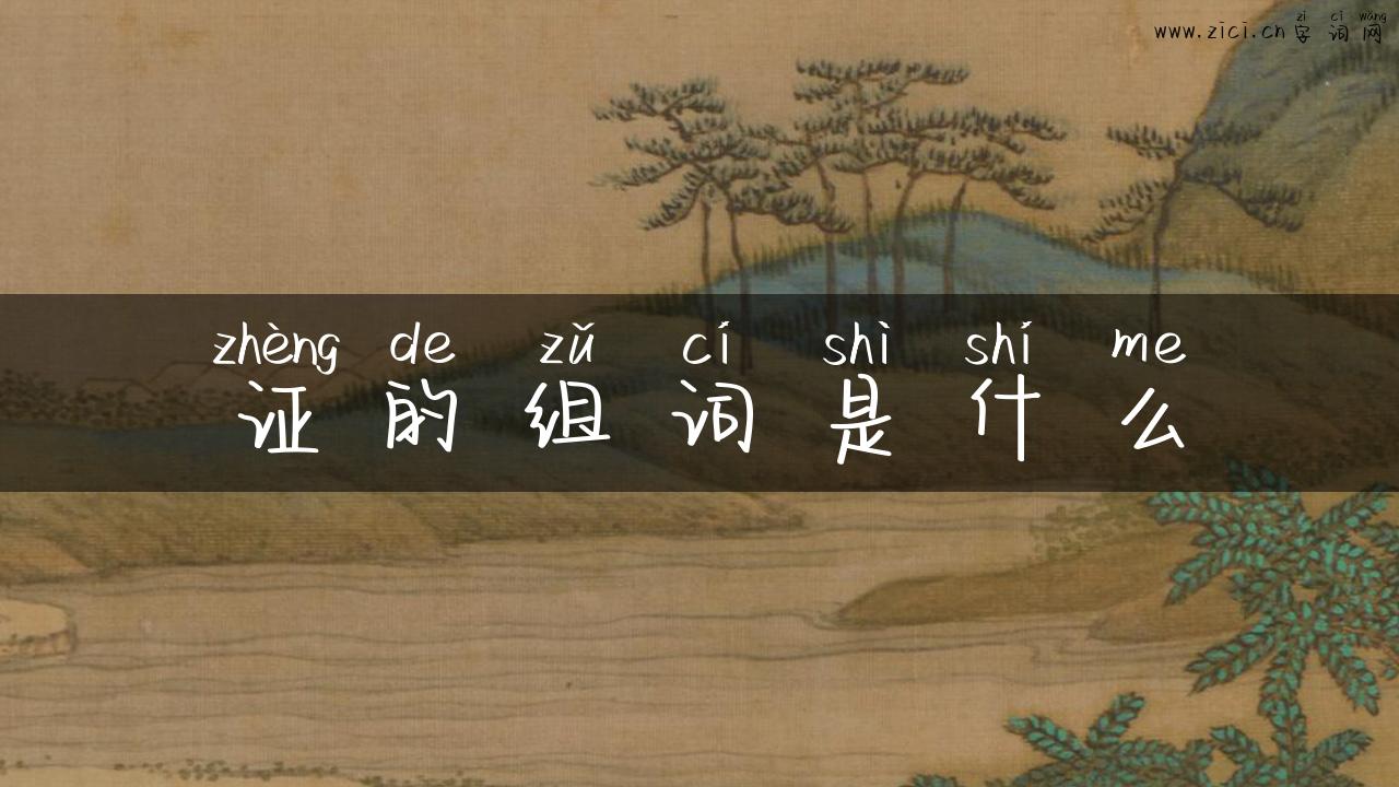 证的组词是什么