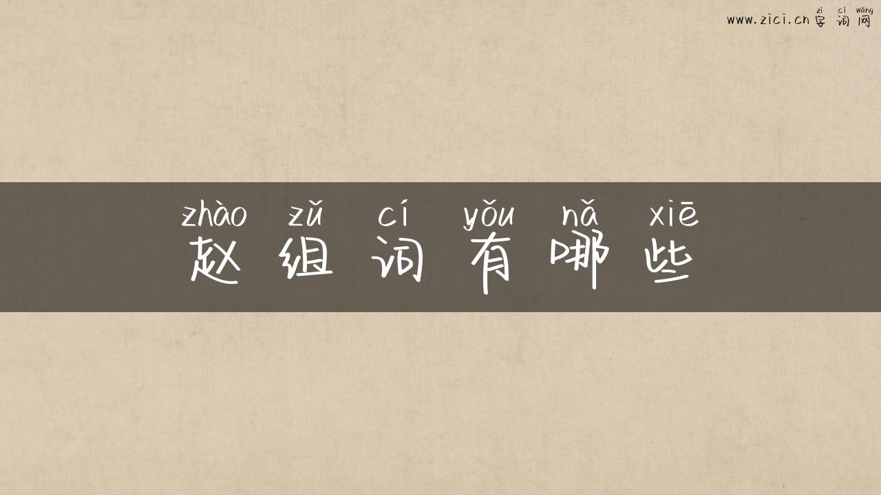 赵组词有哪些