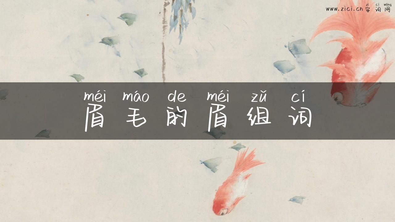 眉毛的眉组词