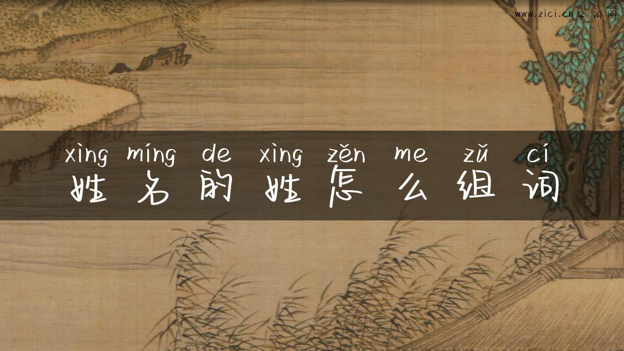 姓名的姓怎么组词