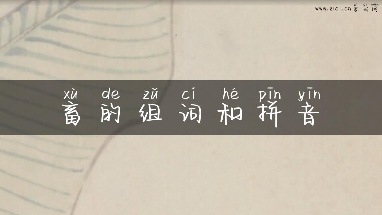 畜的组词和拼音