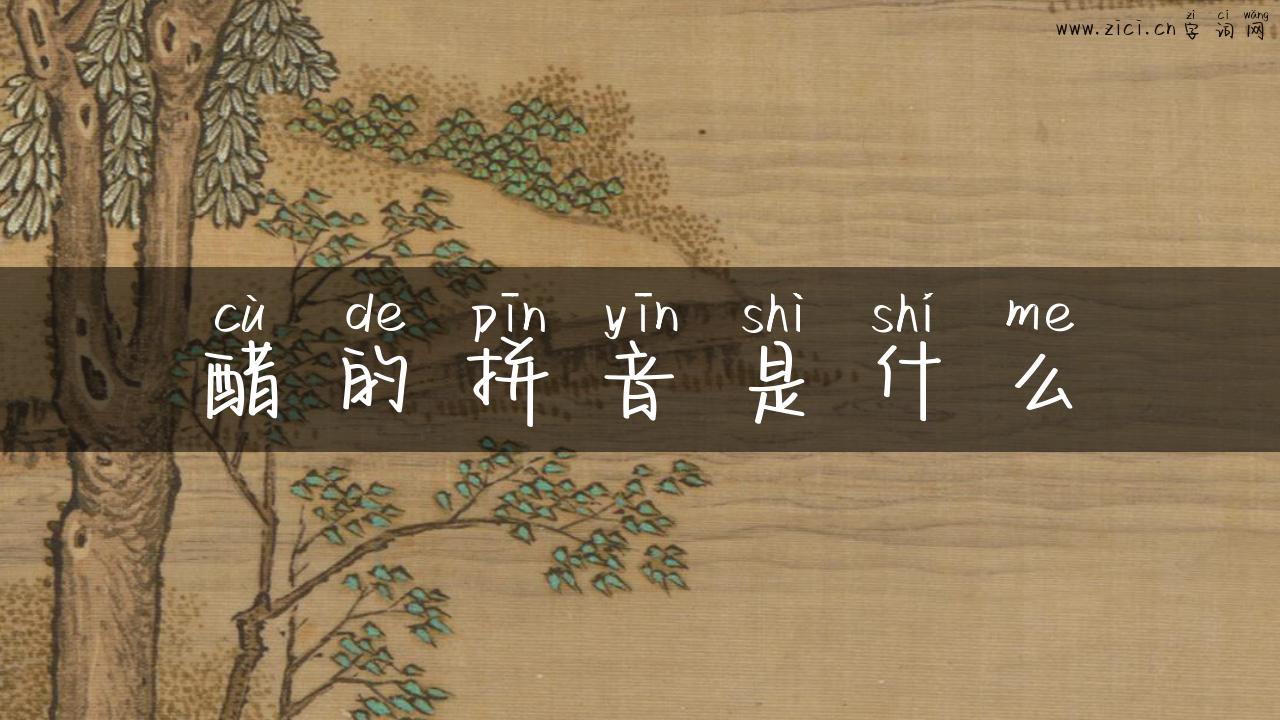 醋的拼音是什么