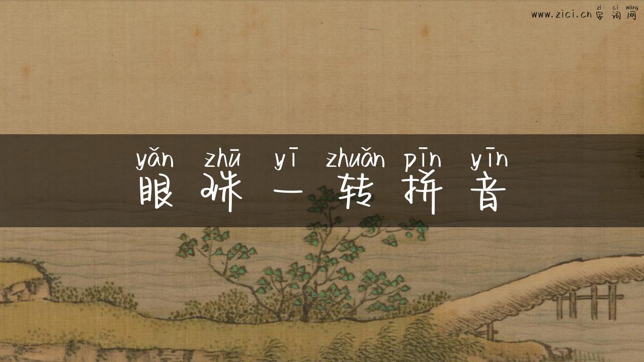 眼珠一转拼音