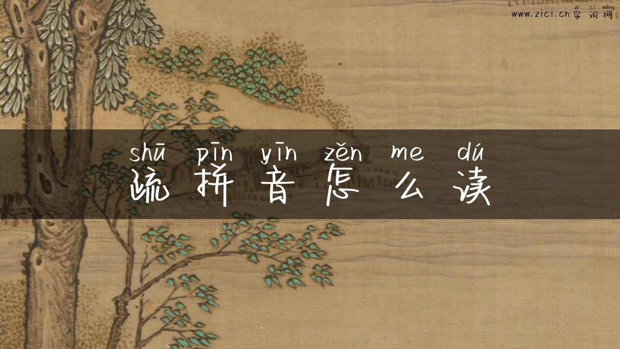 疏拼音怎么读