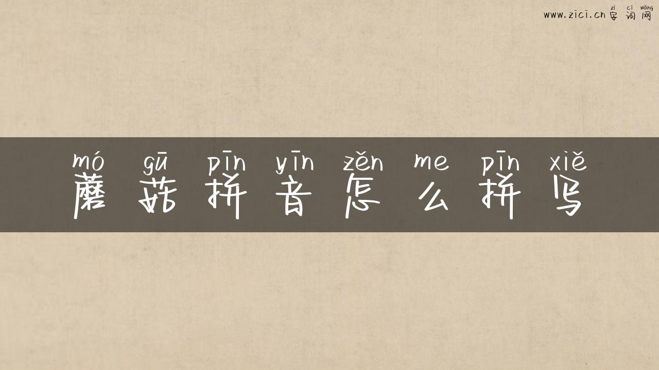蘑菇拼音怎么拼写