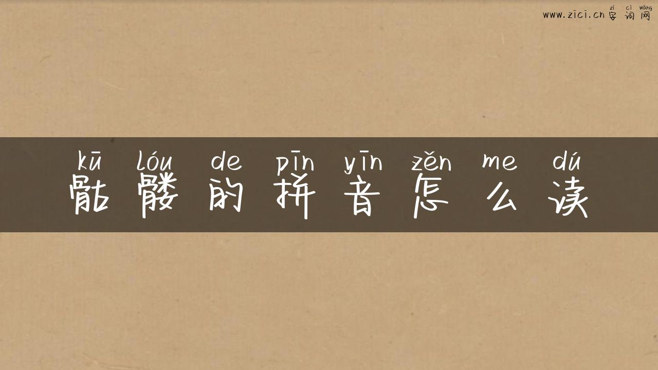 骷髅的拼音怎么读
