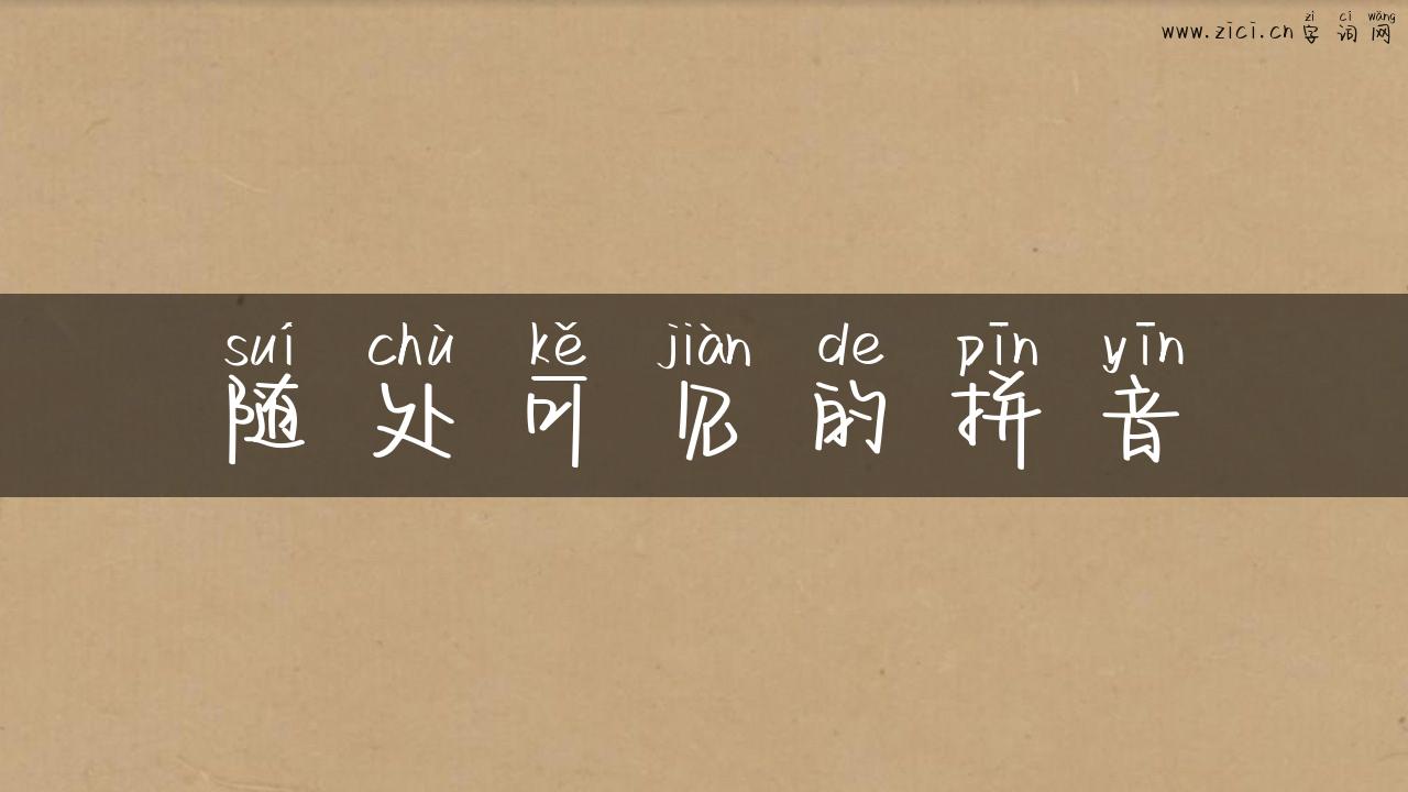 随处可见的拼音