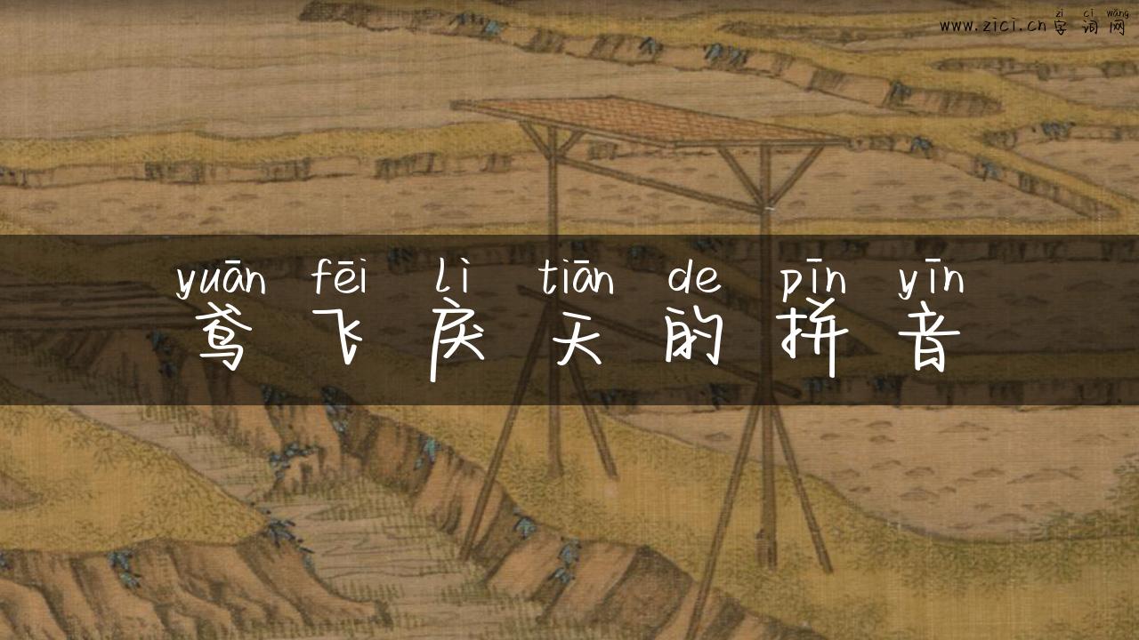 鸢飞戾天的拼音