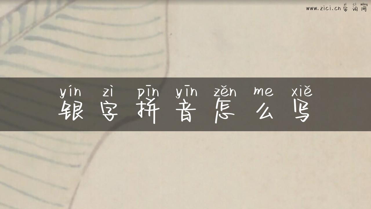银字拼音怎么写