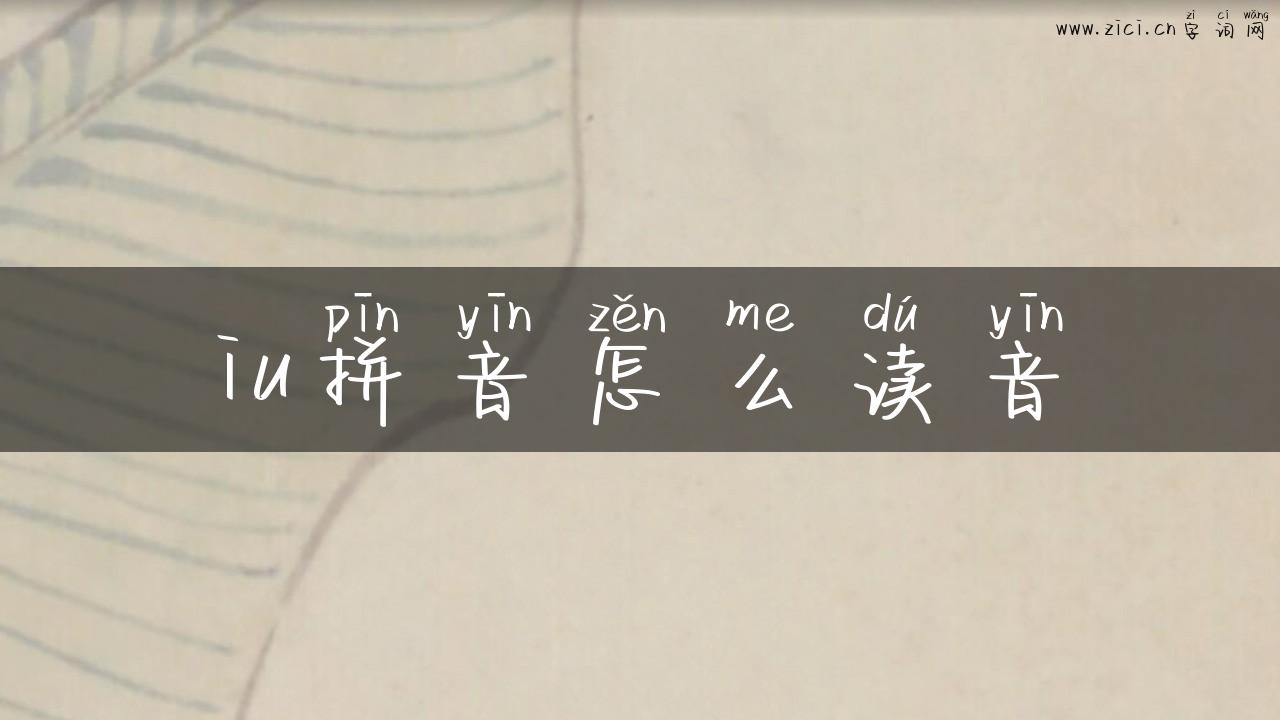 iu拼音怎么读音