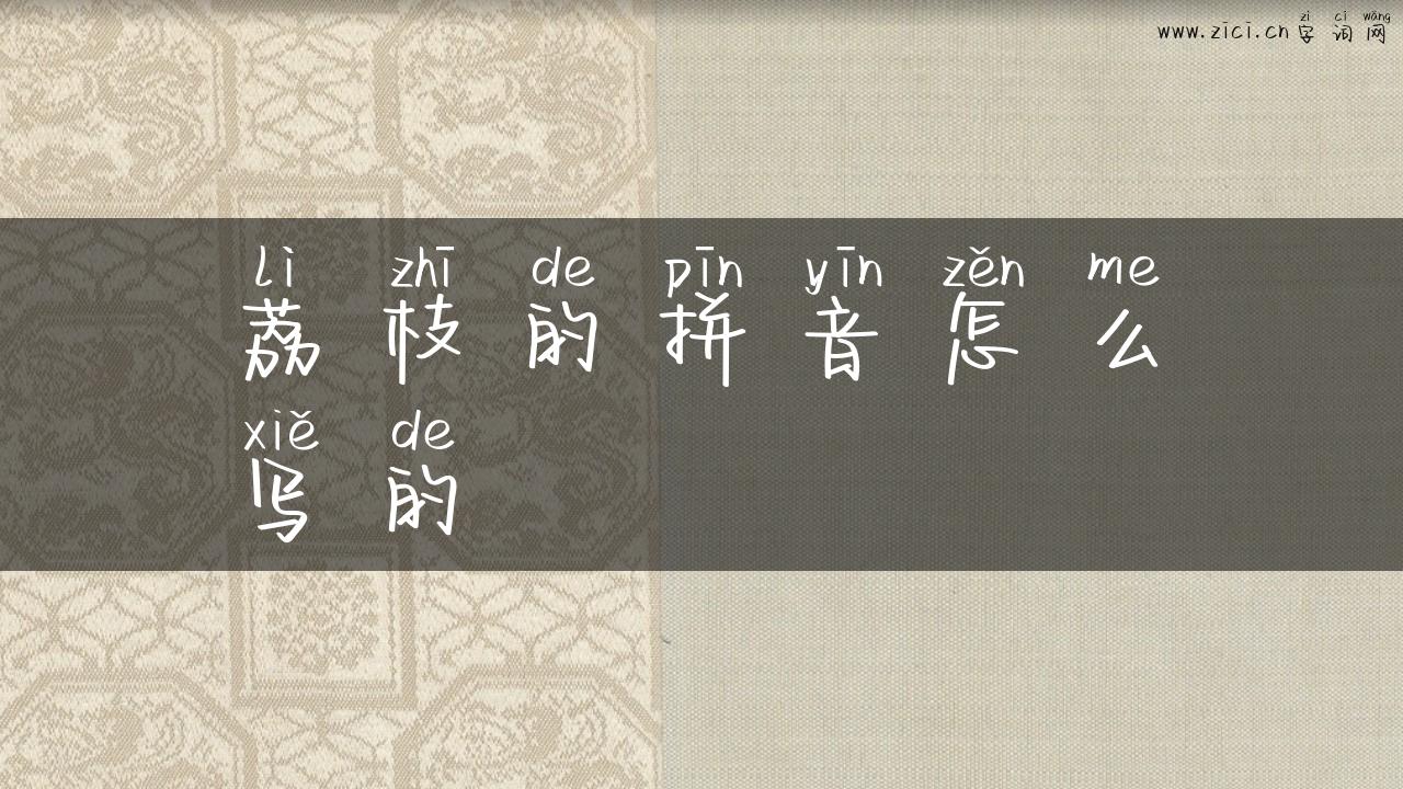 荔枝的拼音怎么写的