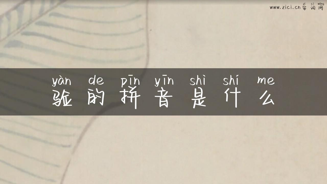 验的拼音是什么