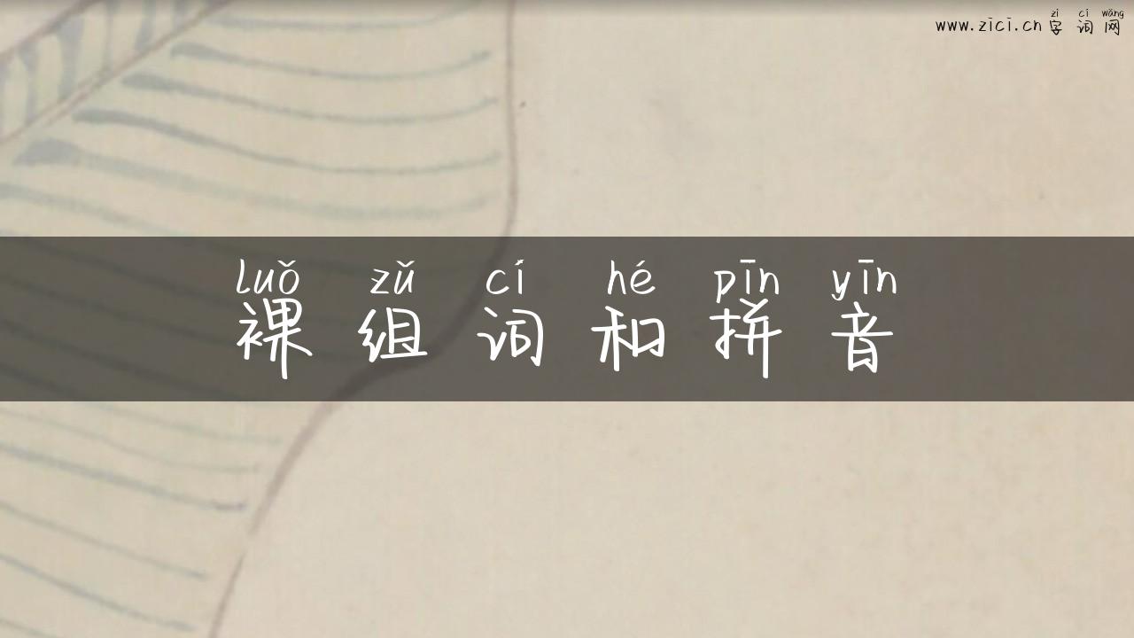 裸组词和拼音