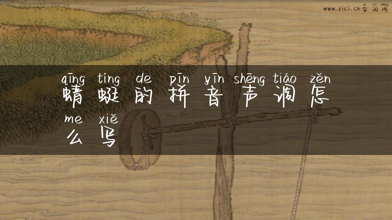 蜻蜓的拼音声调怎么写