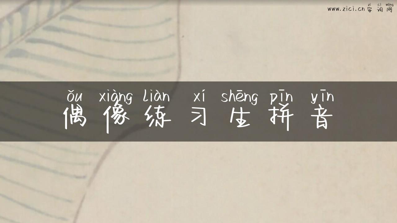 偶像练习生拼音