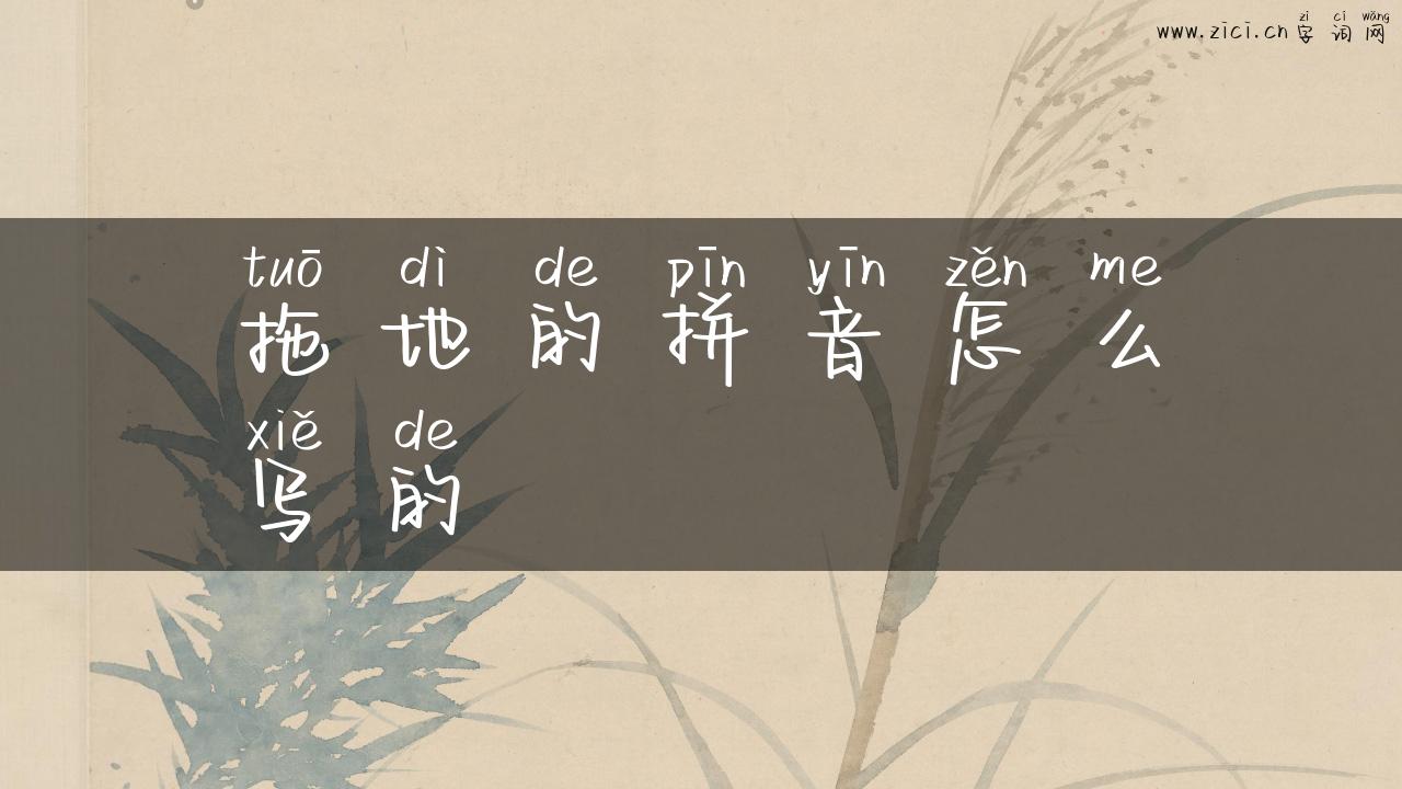 拖地的拼音怎么写的