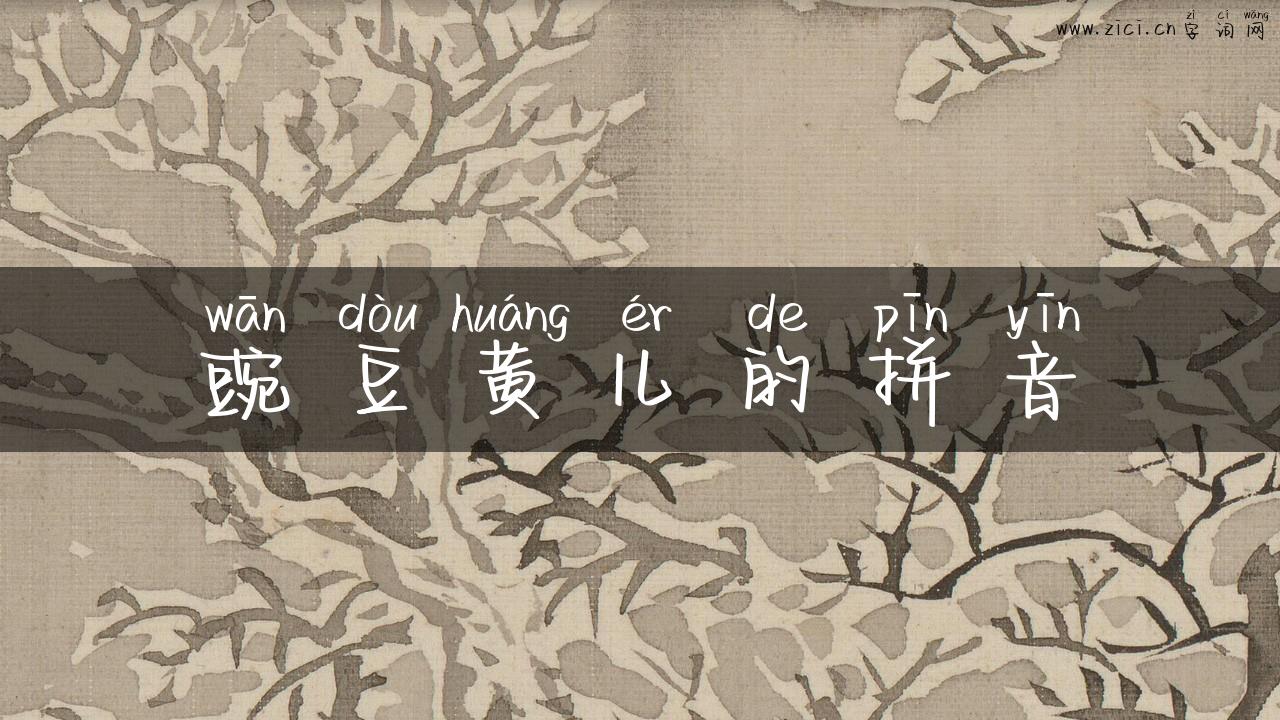 豌豆黄儿的拼音