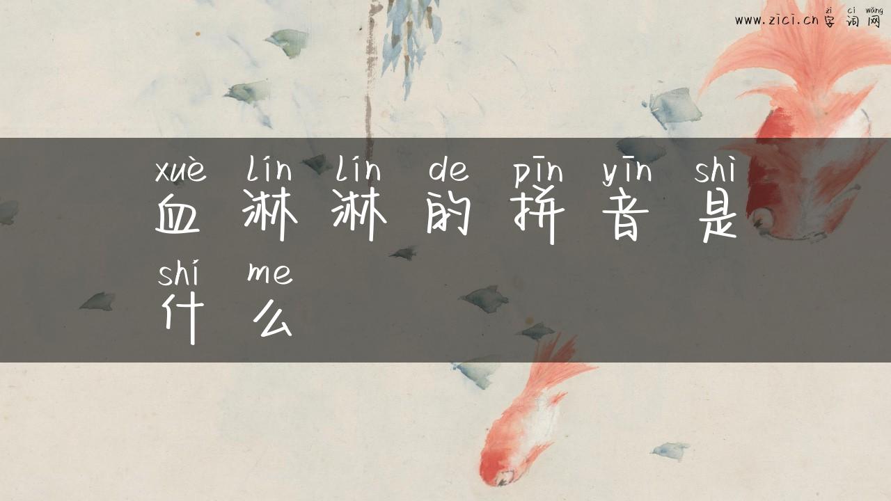血淋淋的拼音是什么