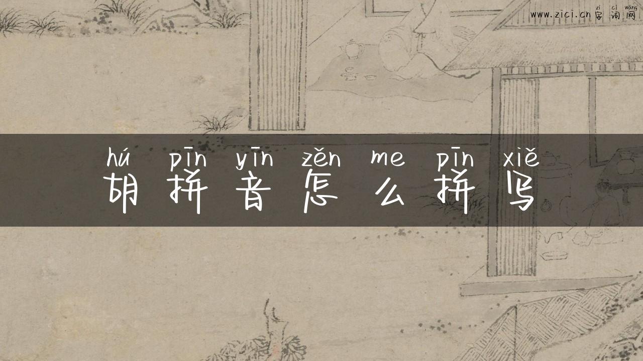 胡拼音怎么拼写