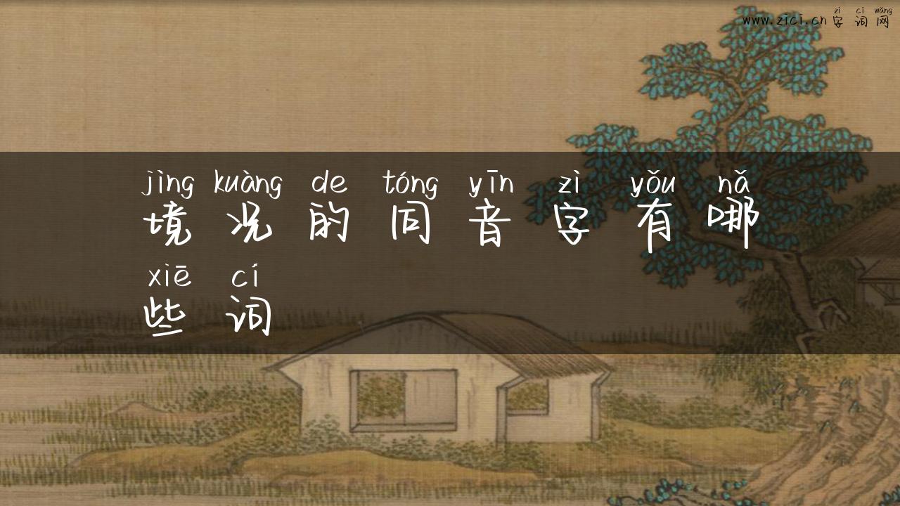 境况的同音字有哪些词