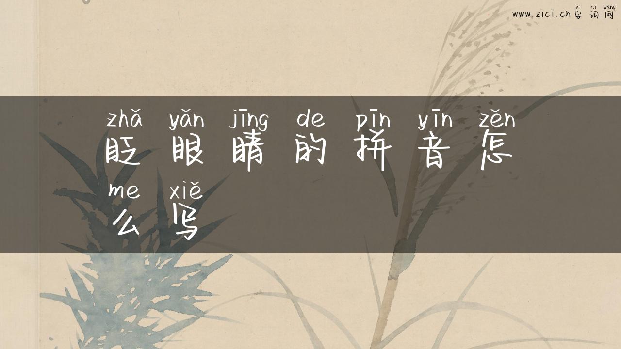 眨眼睛的拼音怎么写