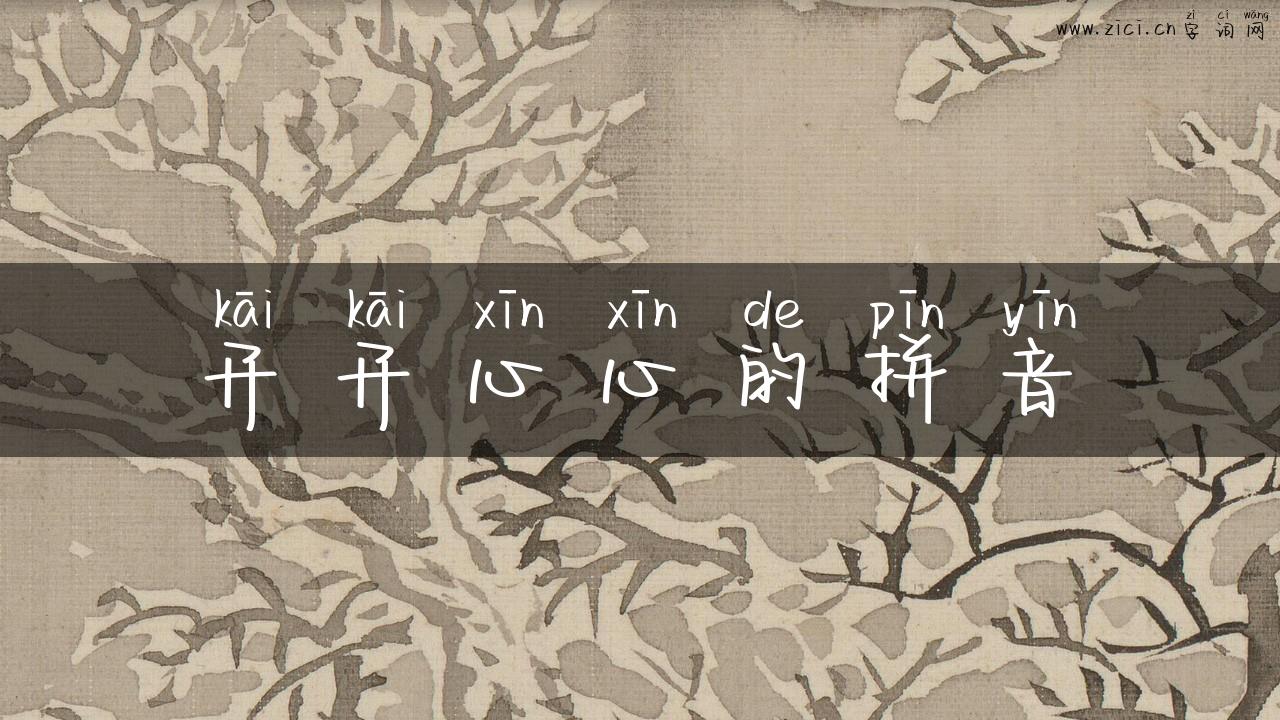 开开心心的拼音