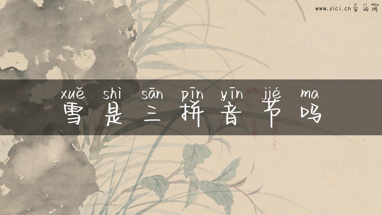 雪是三拼音节吗