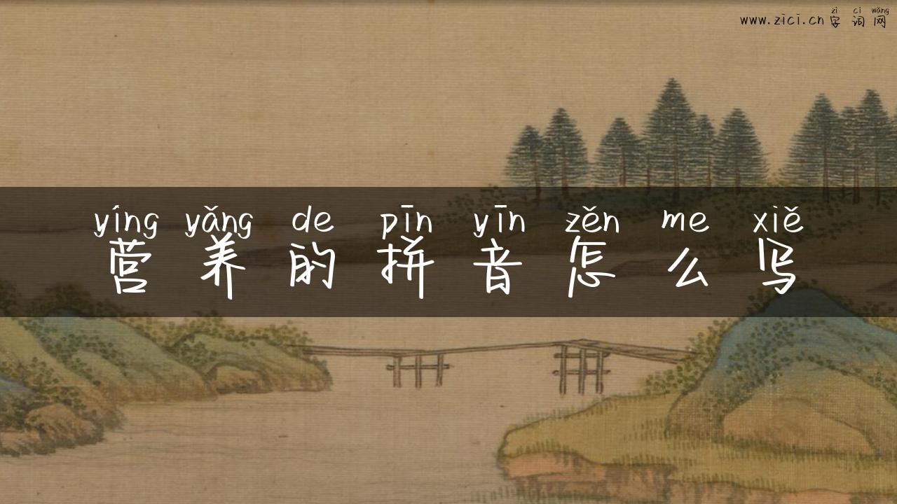 营养的拼音怎么写