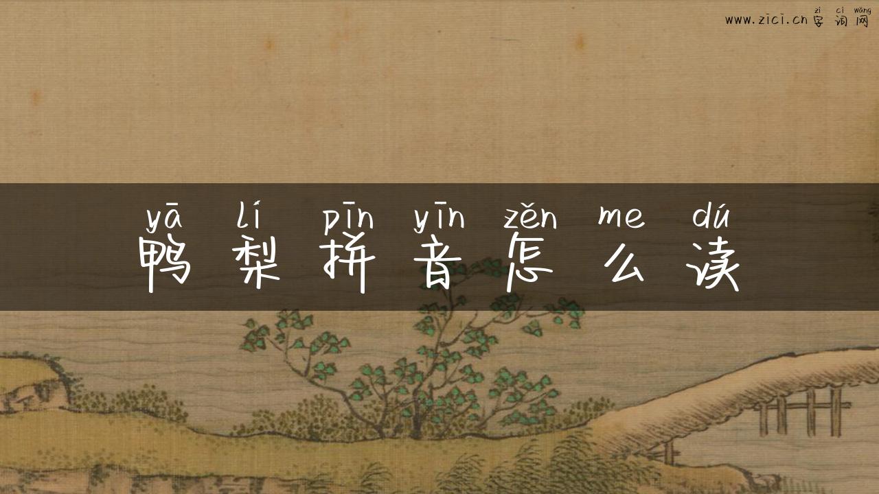 鸭梨拼音怎么读