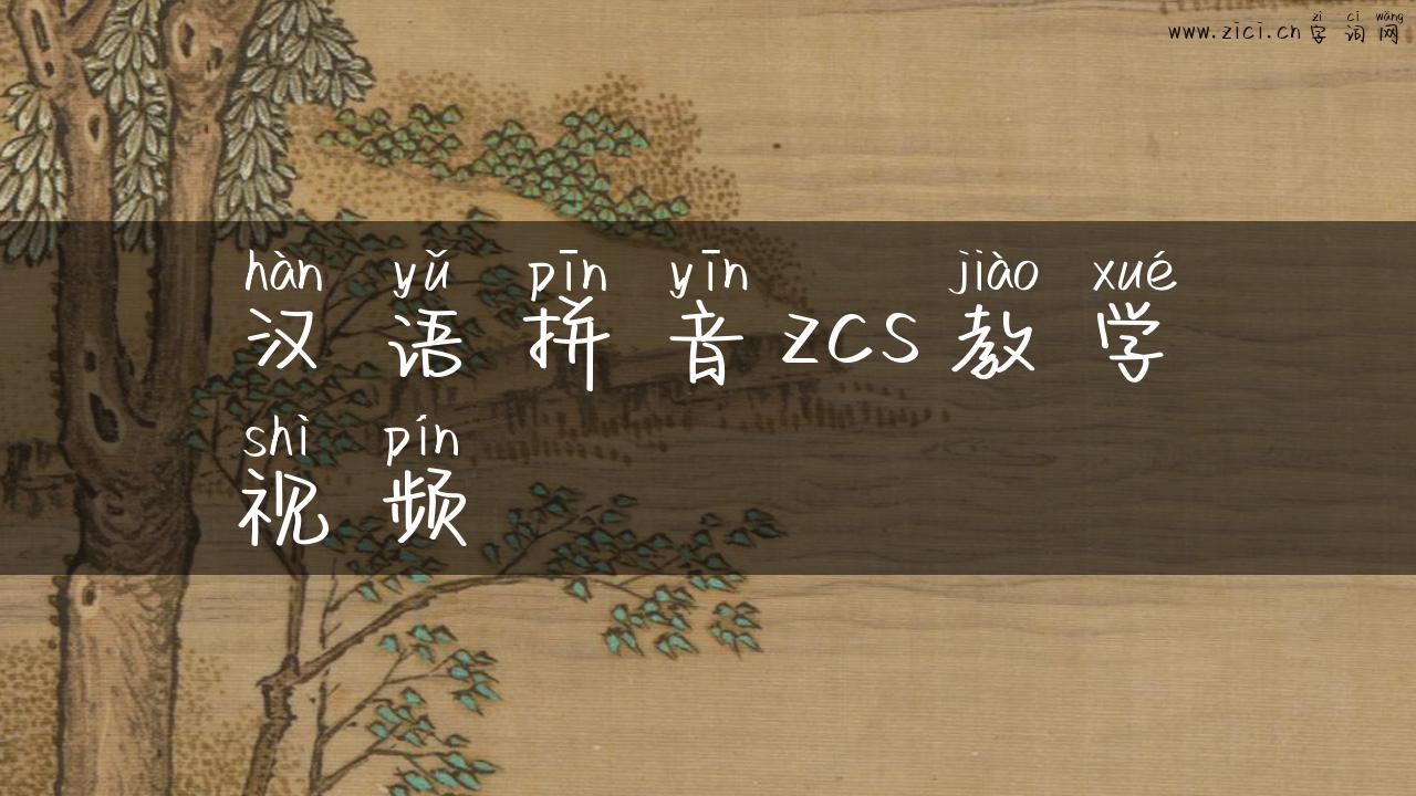 汉语拼音zcs教学视频