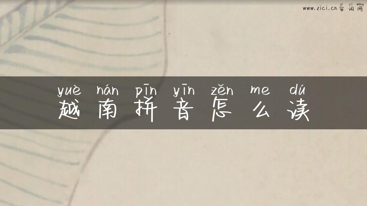 越南拼音怎么读