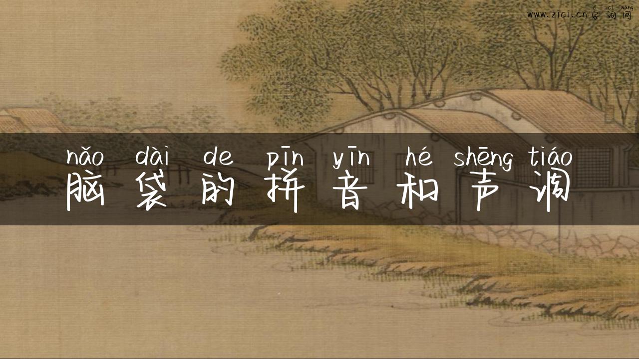 脑袋的拼音和声调