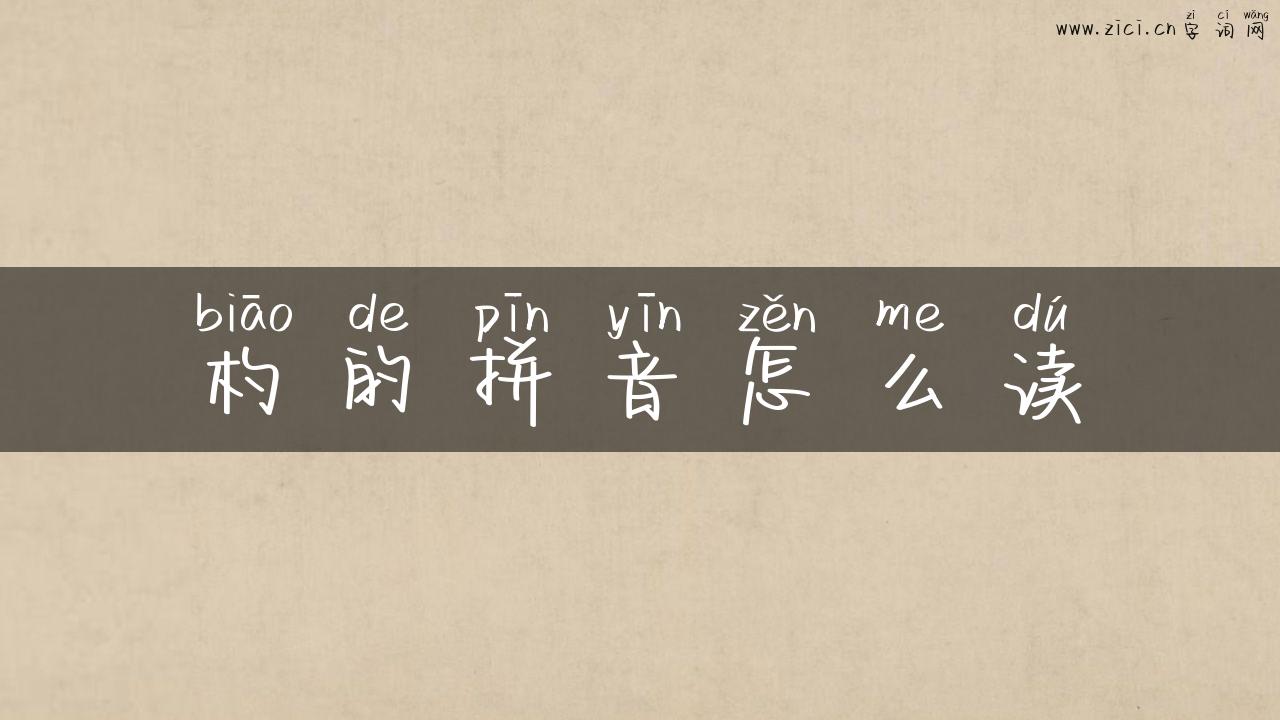 杓的拼音怎么读