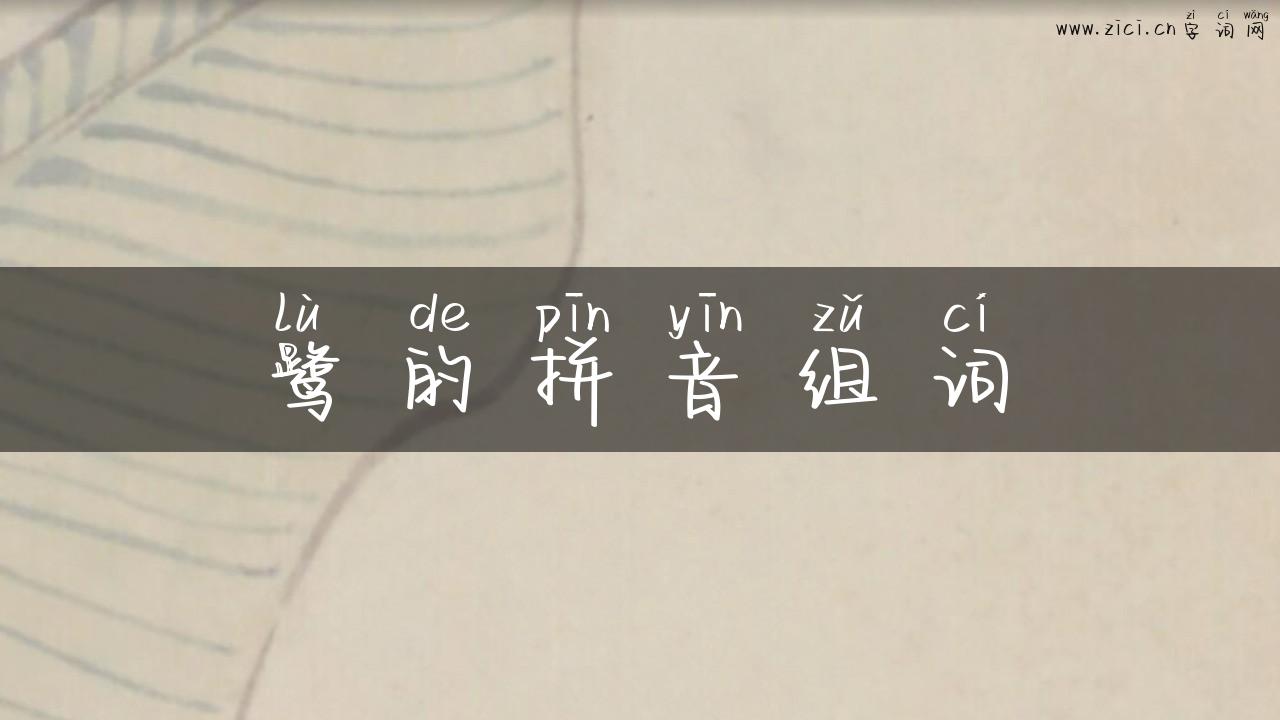 鹭的拼音组词