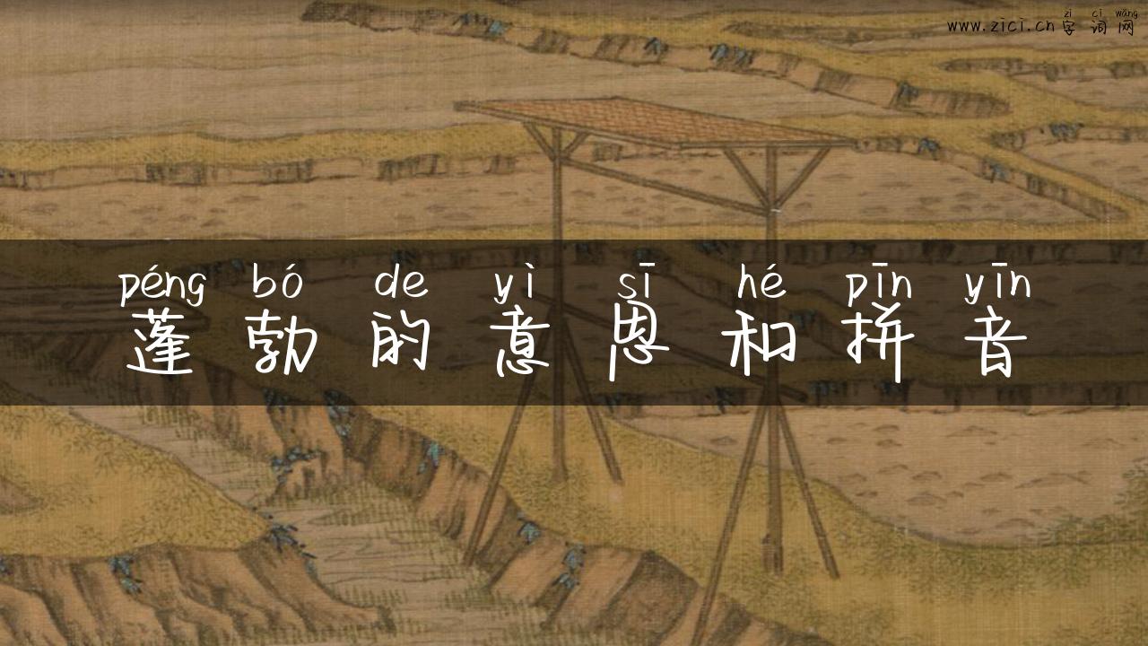 蓬勃的意思和拼音